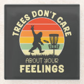 Funny Retro Disk Golf Design | Frisbee Lovers Glasuntersetzer (Vorderseite)