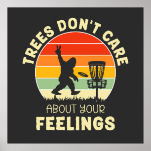 Funny Retro Disk Golf Design   Frisbee Lovers Poster