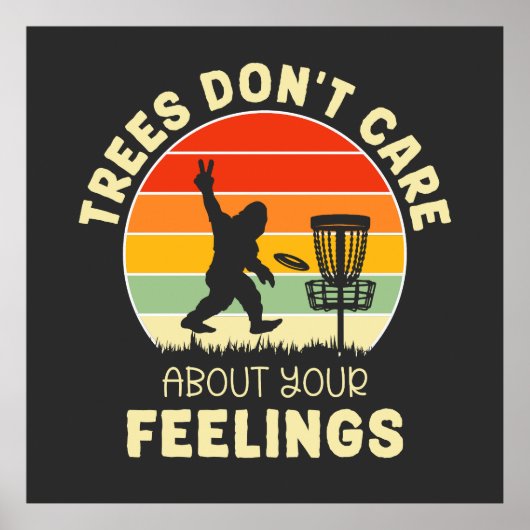 Funny Retro Disk Golf Design | Frisbee Lovers Poster (Vorne)