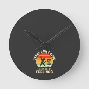 Funny Retro Disk Golf Design   Frisbee Lovers Runde Wanduhr