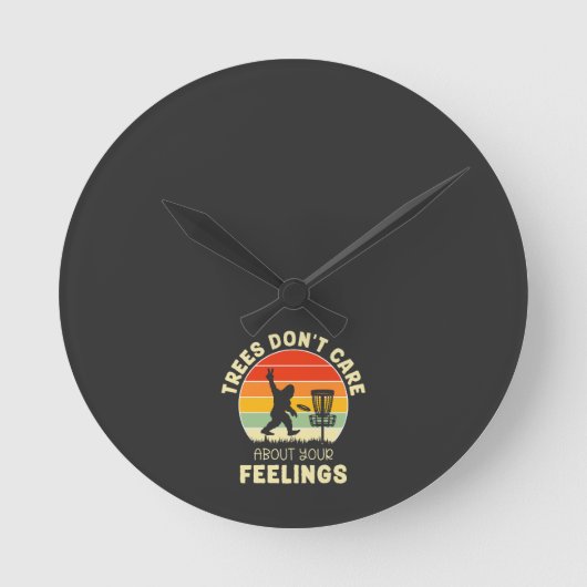 Funny Retro Disk Golf Design | Frisbee Lovers Runde Wanduhr (Vorderseite)