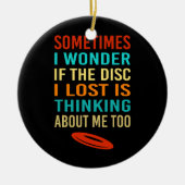 Funny Retro Disk Golf Lost Disc Frisbee Keramik Ornament (Vorne)