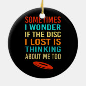Funny Retro Disk Golf Lost Disc Frisbee Keramik Ornament (Hinten)