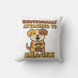 Funny Retro Dog Snack Mood Square Pillow Kissen