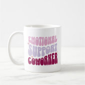 Funny Retro Emotional Support Coworker Office Kaffeetasse (Links)