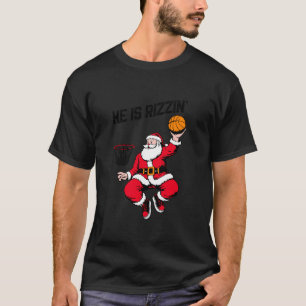 Funny Retro, er ist Rizzin Santa, der Basketball s T-Shirt