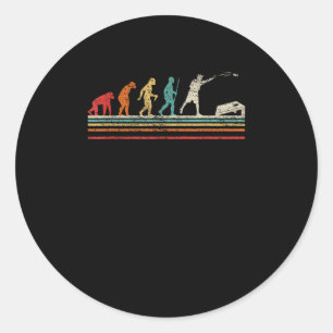 Funny Retro Evolution Cornhole Bean Bags Cornhole Runder Aufkleber