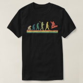 Funny Retro Evolution des Snowboardens T-Shirt (Design vorne)