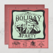 Funny Retro Feier Urlaub Party! Einladung (Vorne/Hinten)