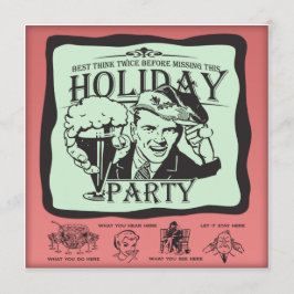Funny Retro Feier Urlaub Party! Einladung
