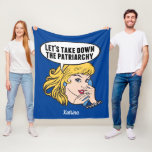 Funny Retro Feminist Pop Art Anti Patriarchat Blue Fleecedecke<br><div class="desc">Lasst uns das Patriarchat-Deckengeschenk abnehmen. Niedliche mit Monogramm Pop Kunst Feminismus Design für eine starke Pro-Wahl Anti Trump Frau Wählerin. Ein cooler politischer Humor-Cartoon für soziale Gerechtigkeit.</div>