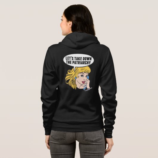 Funny Retro Feminist Pop Art Anti Patriarchat Hoodie (Schwarz voll)