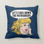 Funny Retro Feminist Pop Art Anti Patriarchat Kissen<br><div class="desc">Lasst uns das Geschenk des Patriarchats abnehmen. Niedlicher Pop Kunst Feminismus Design für eine starke Pro-Wahl Frau gegen Trump bei der nächsten Wahl. Setzen Sie sich mit diesem coolen politischen Cartoon für Frauenrechte ein.</div>