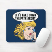 Funny Retro Feminist Pop Art Anti Patriarchat Mousepad (Mit Mouse)