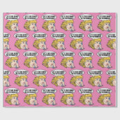 Funny Retro Feminist Pop Art Anti Patriarchat Pink Geschenkpapier (Flach)