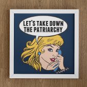 Funny Retro Feminist Pop Art Anti Patriarchat Poster