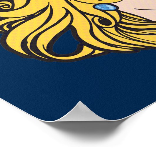 Funny Retro Feminist Pop Art Anti Patriarchat Poster (Ecke)