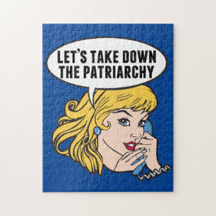 Funny Retro Feminist Pop Art Anti Patriarchat Puzzle