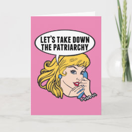 Funny Retro Feminist Pop Art Anti Patriarchat Zita Karte