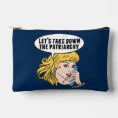 Funny Retro Feminist Pop Art Anti Patriarchat Zubehörtasche (Vorderseite)