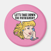 Funny Retro Feminist Pop Giro del Malcantone Magnet (Vorne)