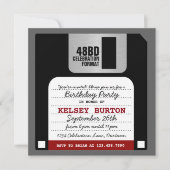 Funny Retro Floppy Disk Party Einladung (Vorderseite)