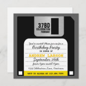 Funny Retro Floppy Disk Party Einladung (Vorne/Hinten)