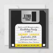 Funny Retro Floppy Disk Party Einladung (Vorderseite)