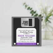 Funny Retro Floppy Disk Party Einladung (Stehend Vorderseite)