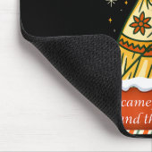 Funny Retro Folklore Skeleton Horse Mari Lwyd Yule Mousepad (Ecke)