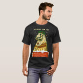 Funny Retro Folklore Skeleton Horse Mari Lwyd Yule T-Shirt (Vorne ganz)