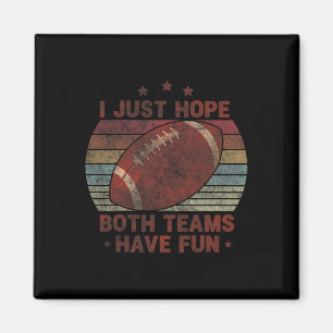 Funny Retro Football - ich hoffe nur, dass beide M Magnet