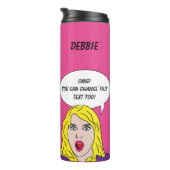 FUNNY RETRO FRAMAN Custom Text & Name Tumbler Thermosbecher (Nach rechts gedreht)