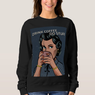 FUNNY RETRO FRAMAN HOUSEWIFE COFFEE T - SHIRT
