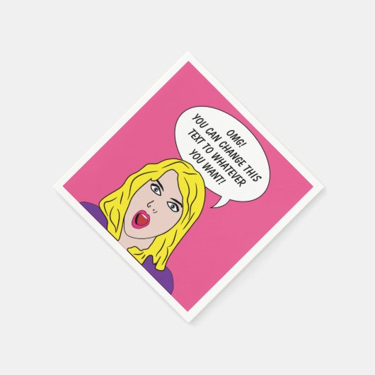 FUNNY RETRO FRAMAN-Papierservietten Serviette (Ecke)