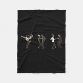 Funny Retro Frankenstein Monster und Brittanz Fleecedecke (Vorderseite)