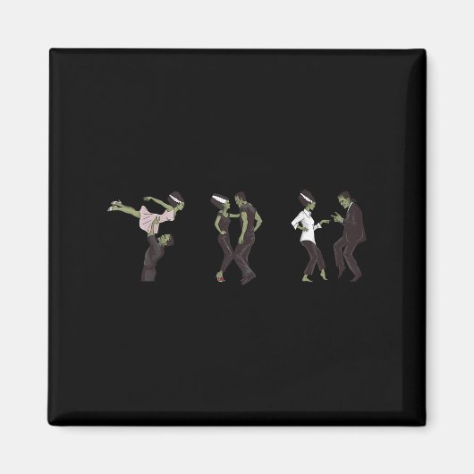 Funny Retro Frankenstein Monster und Brittanz Magnet (Vorne)