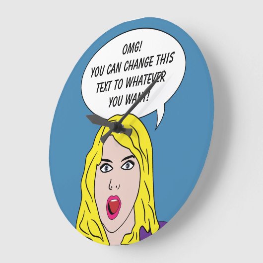 FUNNY RETRO FRAU Custom Wall Uhr (Winkel)