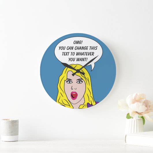 FUNNY RETRO FRAU Custom Wall Uhr (Zuhause)