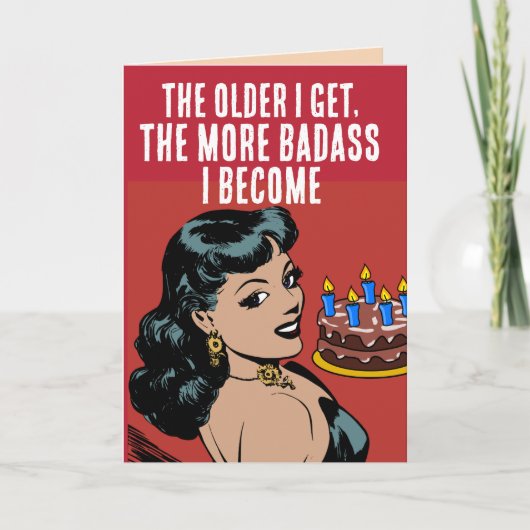 FUNNY RETRO FRAU FREUND GEBURTSTAG GREETING CARDS KARTE (Vorderseite)