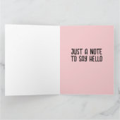 FUNNY RETRO FRAU FRIENDSHIP HELLO CARDS KARTE (Innenseite)