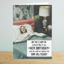 Funny Retro Frau Geburtstag