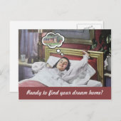 Funny Retro Frau real Anwesen Marketing Postkarte (Vorne/Hinten)