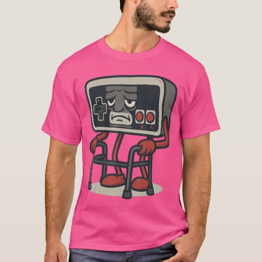 Funny Retro Game Controller Design for Classic Gam T-Shirt (Vorderseite)