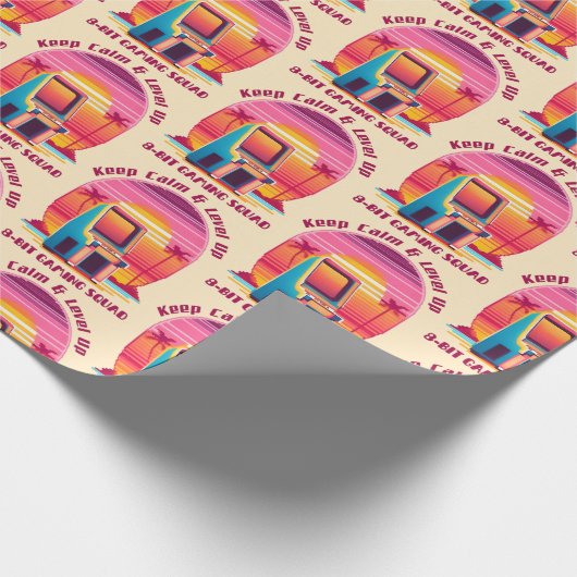 Funny Retro Gamer 80er Arcade 8-Bit Gaming Spaß Geschenkpapier (Ecke)