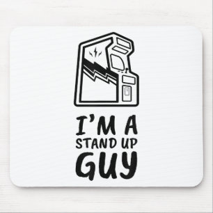 Funny Retro Gamer Arcade Old School 80's Video Gam Mousepad