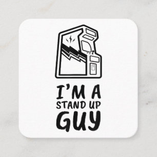 Funny Retro Gamer Arcade Old School 80's Video Gam Quadratische Visitenkarte