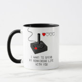 Funny Retro Gamer Valentine Liebe Tasse (Links)