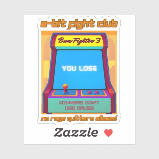 Funny Retro Gaming 80er Arcade 8-Bit Gamer Spaß Aufkleber (Blatt)