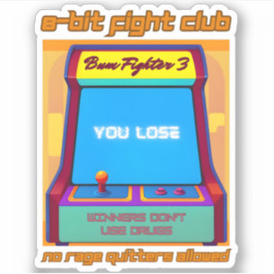 Funny Retro Gaming 80er Arcade 8-Bit Gamer Spaß Aufkleber